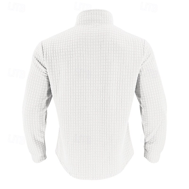Homme Sweat-shirt Sweat-shirt quart de fermeture éclair Noir Blanche Vin Vert Véronèse Kaki Demi-zip Uni Texturé Sport & Loisir Quotidien Fête Polyester Streetwear Basique Occasionnel Printemps de 2025 ? $21.99 –P5