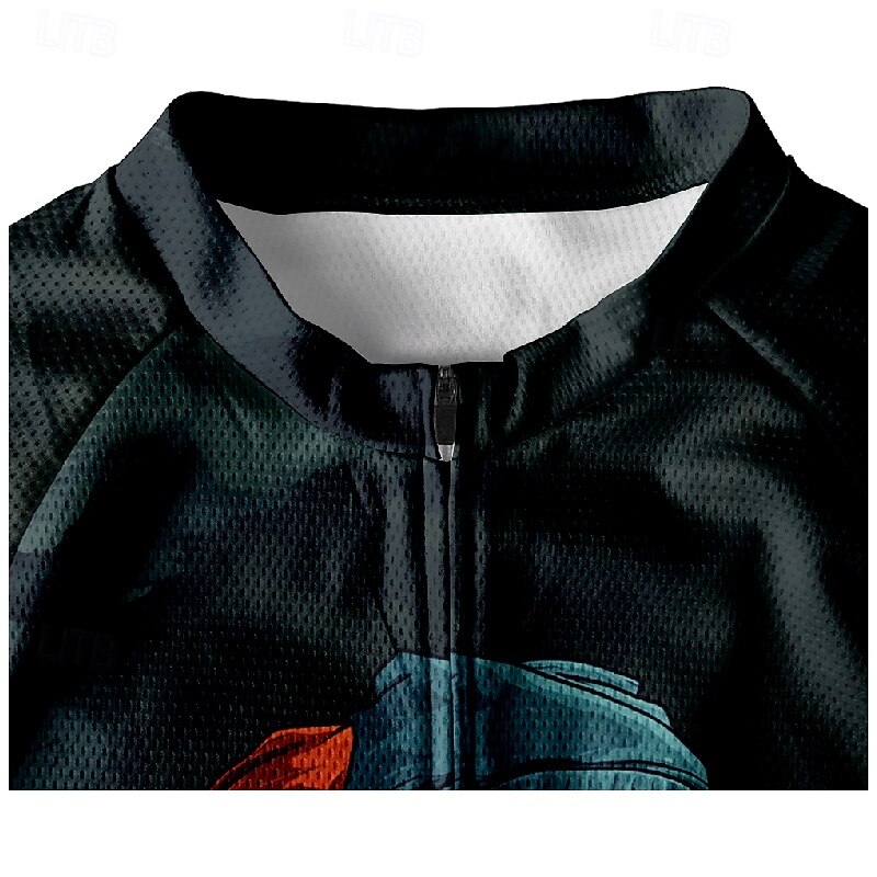 Men's Cycling Jersey Graphic Short Sleeve Bike Tee Tshirt Jersey with 3 Rear Pockets Mountain Bike MTB Quick Dry Anatomic Design Wicking Breathable Sports Dark Grey Black Dark Navy Clothing Apparel 2026 - $28.99 –P5