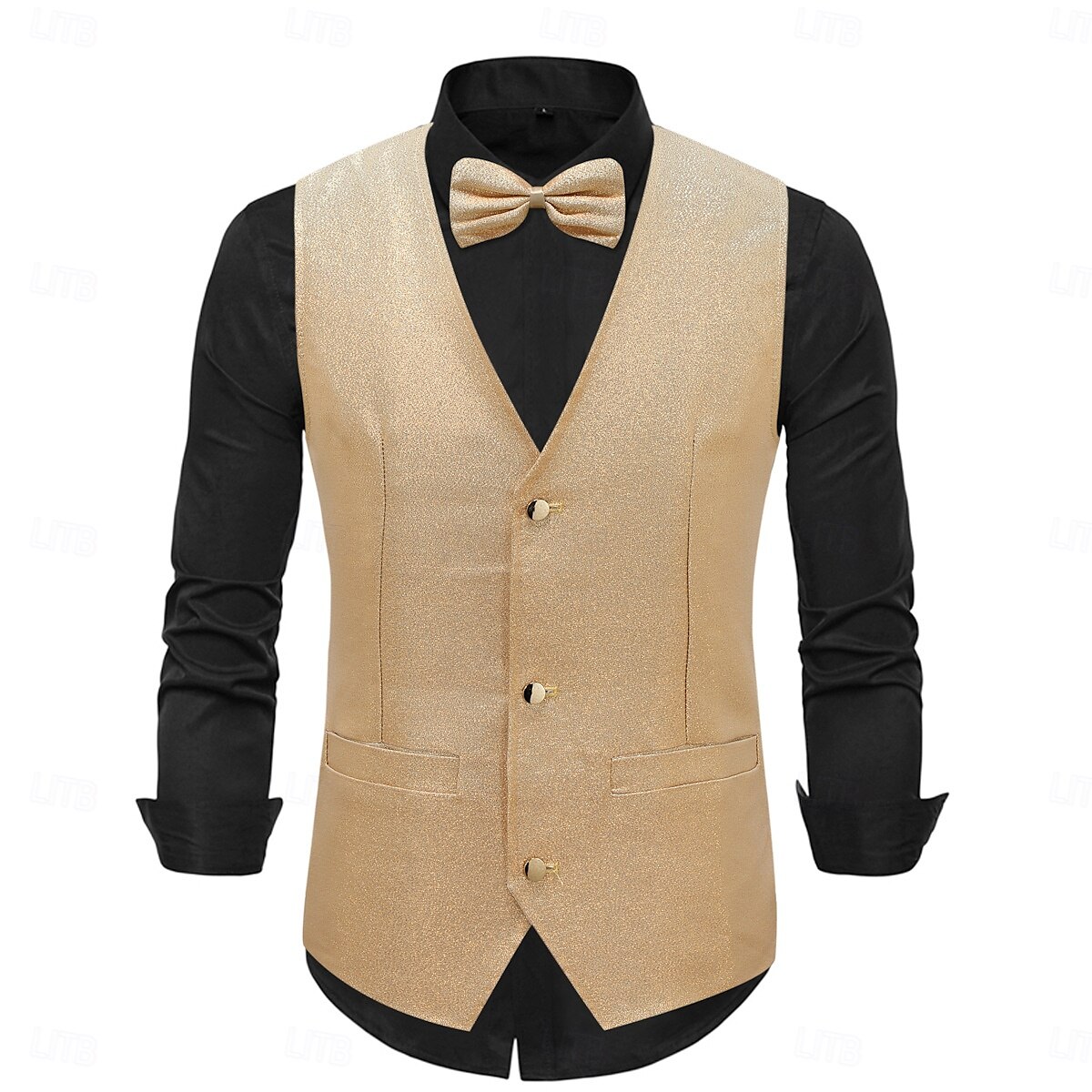 Retro Řvoucí 20s 20. léta 20. století Kamizelka Vesta Motýlek Velký Gatsby Gentleman Flitry Retro Pánské Vánoce předvečer Všech svatých Karneval Výkon loučení se svobodou nevěsty Festival Dospělé 2025 - $31.99 –P6