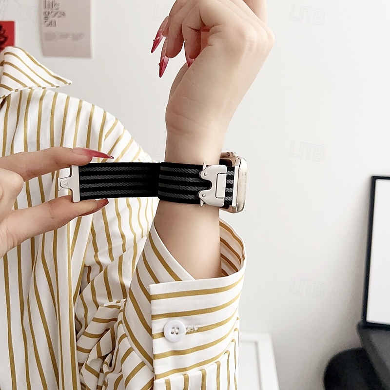 Solo Loop Совместим с Ремешок для часов Apple Watch 38мм 40мм 41мм 42мм 44мм 45мм 49мм Регулируется Материал Сменный ремешок для часов для iwatch Ultra 2 Series 9 8 7 SE 6 5 4 3 2 1 2025 - $16.99 –P3