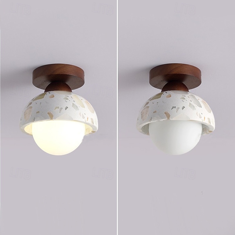 Stropní svítidlo do uličky ve stylu wabi-sabi bílé mramorové stropní svítidlo stropní lustr polozapuštěné stropní svítidlo 85-265v 2025 - $57.99 –P7