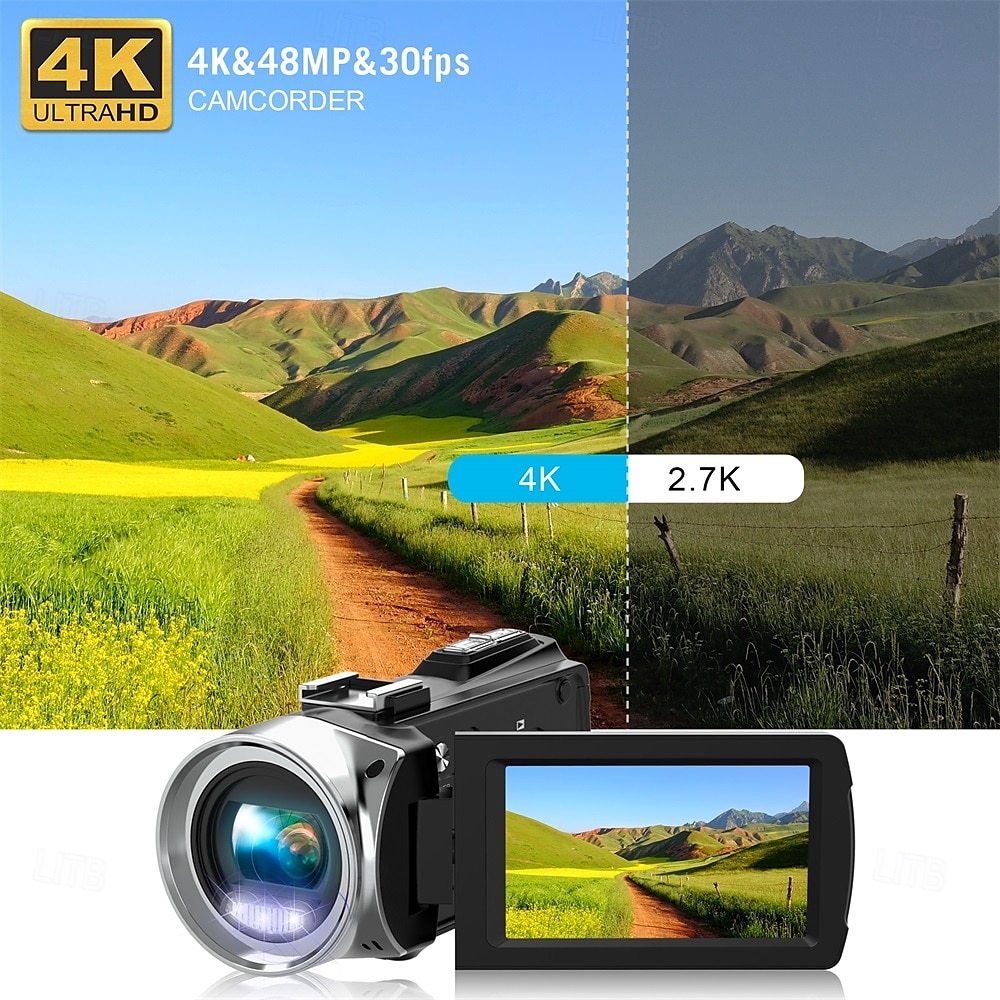 2025年 ビデオカメラ、ビデオカメラ、HD 4K、48MP、ビデオレコーダー、カメラ、ビデオブログ用カメラ、DV、ビデオカメラ、デジタルズーム コレクション – $147.99 –P15