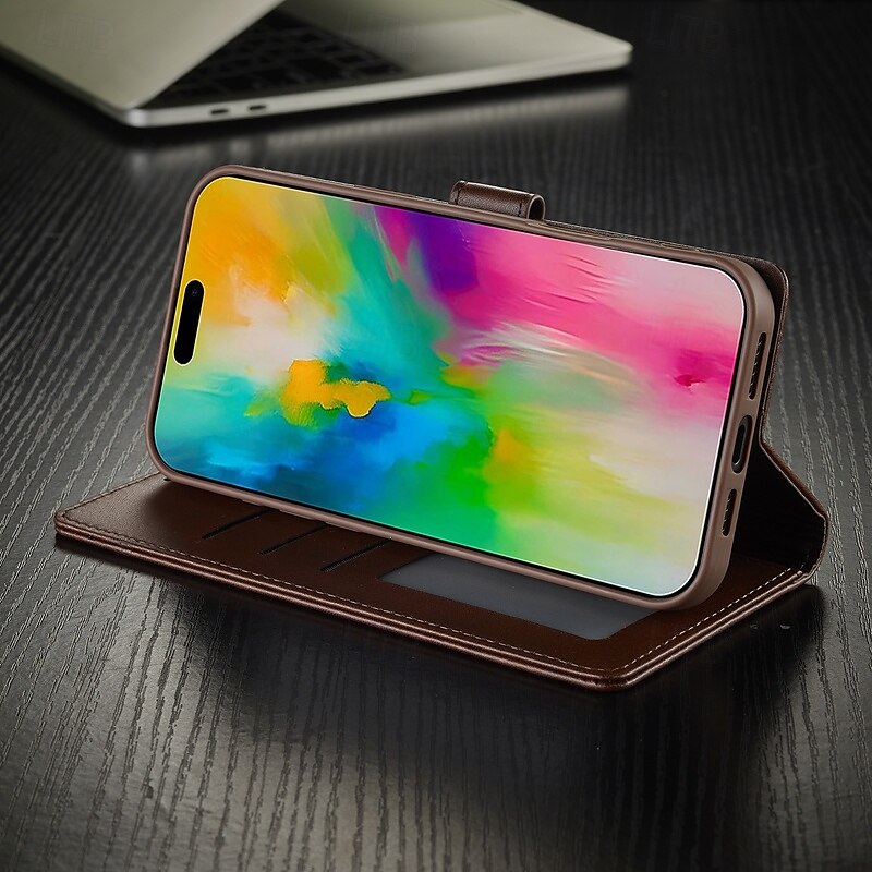 telefono Custodia Per iPhone 16 Pro Max Plus iPhone 15 Pro Max Plus iPhone 14 13 12 11 Pro Max Plus Mini Copertina ribaltabile Con supporto A calamita Slot per schede Retrò TPU pelle sintetica del 2025 a $16.99 –P8