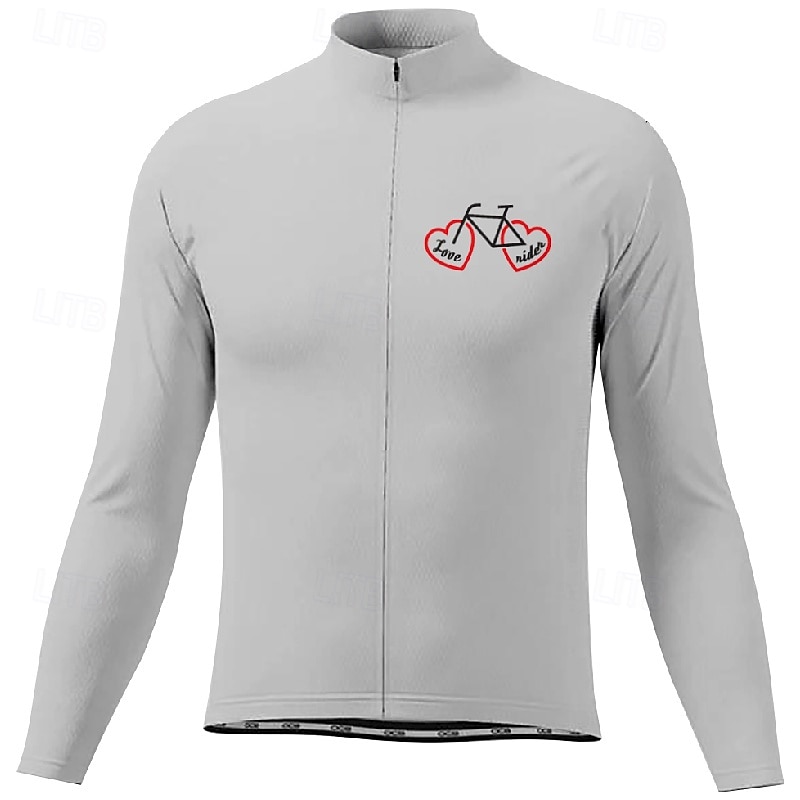 Herr Cykeltröja Grafisk Bokstav & Nummer Långärmad Cykel T-shirt Tröja med 3 bakfickor Bergscykling Snabb tork Anatomisk design Uppsugande Andningsfunktion sporter Mörkrosa Vit Rosa Kläder 2025 - $28.99 –P7