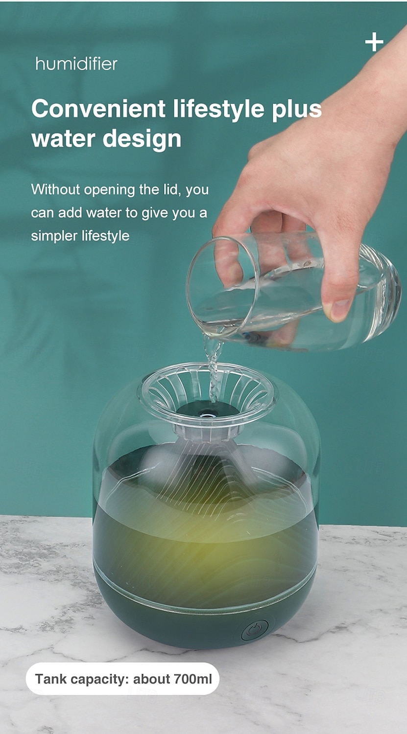 700ML Humidifier Desktop USB Aromatherapy Humidifier LED Night Light Air Diffuser Mist, Bedroom Air Purifier 2025 - $36.99 –P3