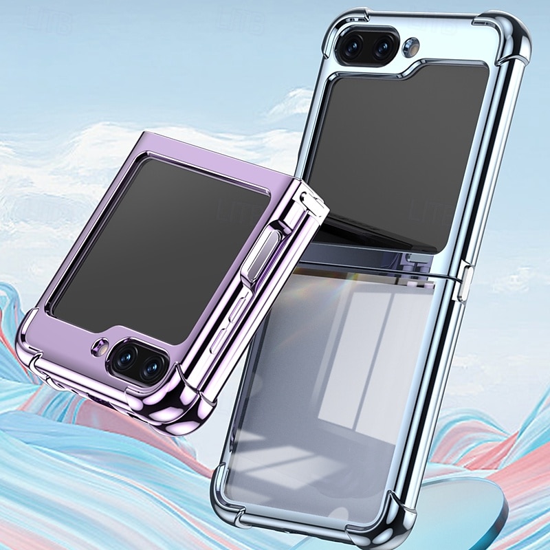 2025年 サムスン ギャラクシー Z フリップ 6 Z フリップ 5 Z フリップ 4 Z フリップ 3 用フォンケース ショックプルーフ プレーティング コレクション – $16.99 –P6