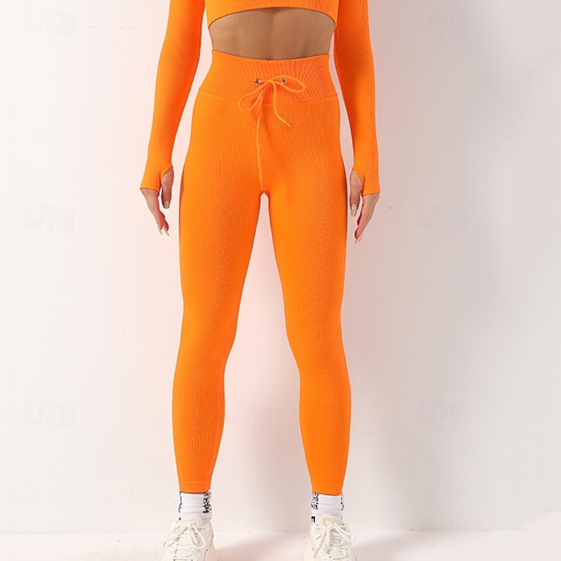 Mujer Conjunto de Ropa Fitness Sujetador deportivo con medias Mono de Fitness 2 Piezas Color sólido Mallas Leggings Trajes de Yoga Negro Blanco Yoga Aptitud física Entrenamiento de gimnasio Alta 2025 - $33.59 –P11