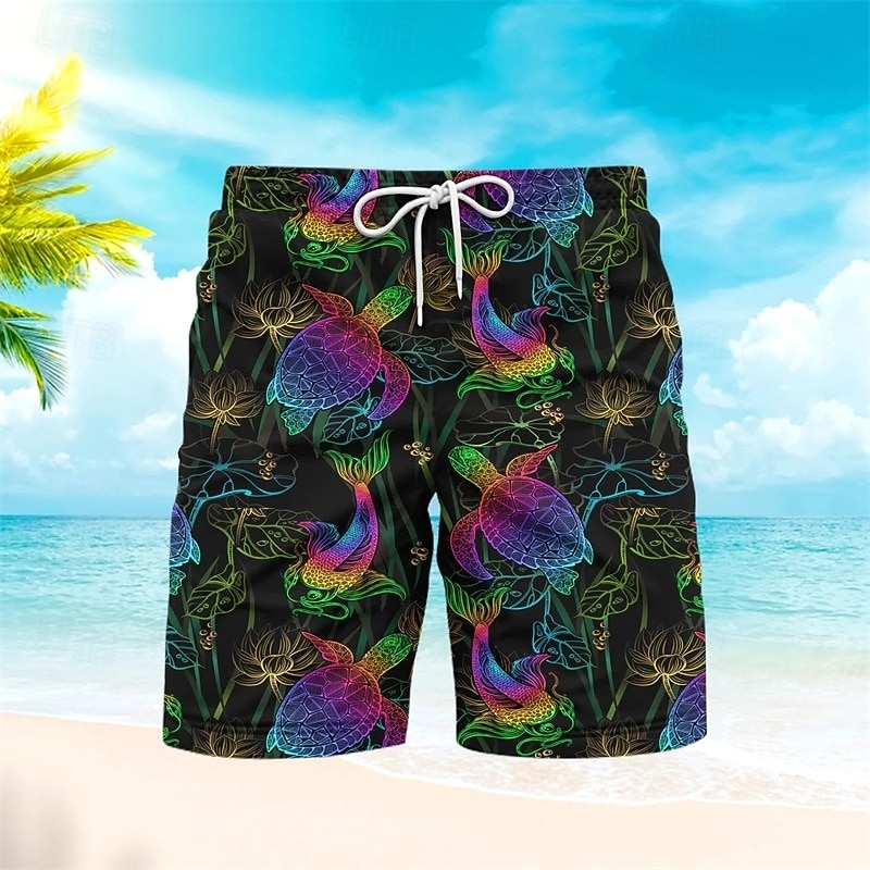 Bărbați Pantaloni Scurți de Înot Boxeri înot Imprimat Cordon Cu buzunare Uscare rapidă Cu buzunare Pantaloni Scurti Costum de baie Surfing Plajă Sporturi Acvatice  Vară 2026 - $13.99 –P2