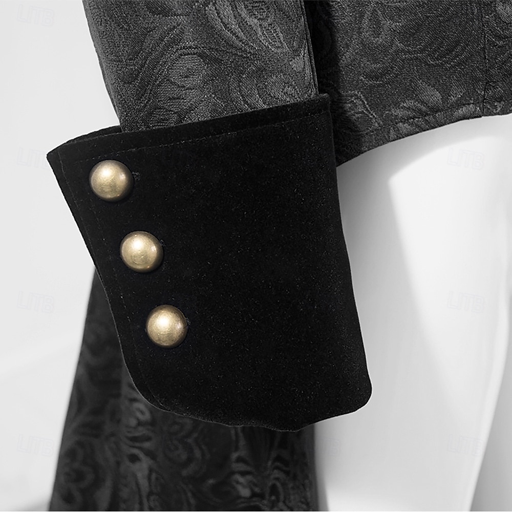 Punk y gótico Renacimiento siglo 17 Abrigo Chaqueta Gabardina Caballero Noble Hombre Víspera de Todos los Santos Carnaval Mascarada Evento / Fiesta Mascarada Feria del Renacimiento Adulto Chaqueta 2025 - $49.99 –P8