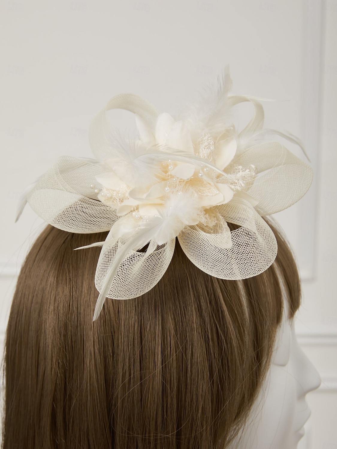 Fascinatori  Cappelli  Fasce per capelli in tulle  piume  rete con 1 pezzo Matrimonio  Occasione speciale  Copricapo per tea party per un'ottima impressione Fascinatori del Derby Giornata di corsa del 2025 a $18.99 –P4