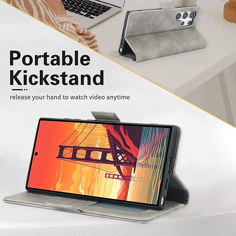 Phone Case For Samsung Galaxy S24 Plus S24 S23 S23 Plus S22 S22 Plus S21 Ultra S21 FE S21 S20 Plus Flip Cover with Stand Holder Magnetic Card Slot Retro TPU PU Leather 2025 - $20.99 –P3