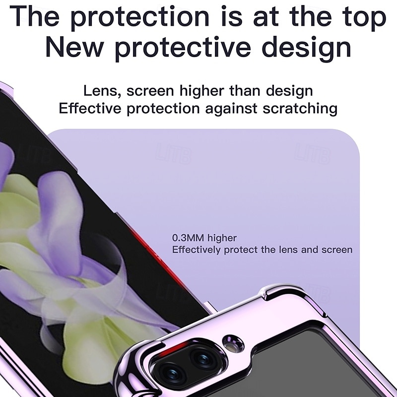 2025年 サムスン ギャラクシー Z フリップ 6 Z フリップ 5 Z フリップ 4 Z フリップ 3 用フォンケース ショックプルーフ プレーティング コレクション – $16.99 –P14