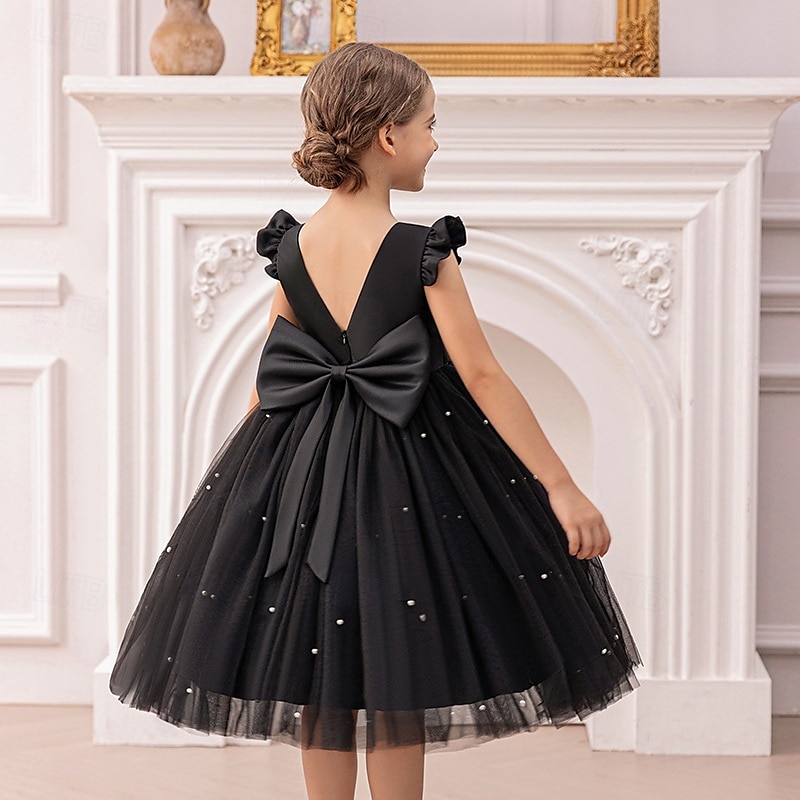 Bloemenmeisjesjurk kinderen Voor meisjes Prinses jurk Prestatie Bruiloft Feest Elegant Mooi Netstof Effen Kleur Mouwloos Strakke ronde hals Lichtgeel Licht Roze 4 jaar + 2025 - $30.99 –P16