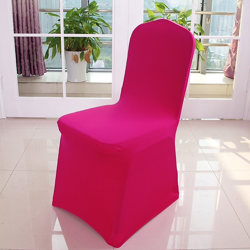 huse pentru scaune de nuntă huse pentru scaune de banchet din spandex huse pentru scaune din spandex elastice din față plat pentru decorațiuni pentru petreceri de mese 2025 - $9.49 –P4