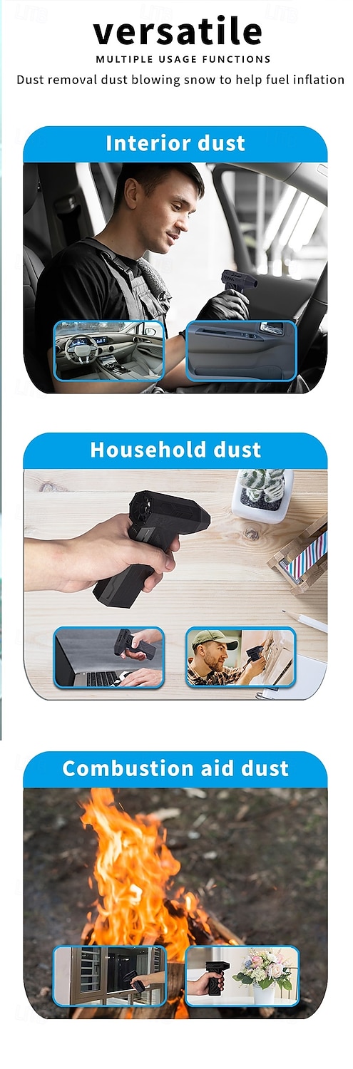 Multifunctional Mini Turbo Jet Fan Jet Dry Blower Super Jet Fan Blower 130000 RPM Cordless Air Blower Car Dryer USB-C Rechargeable for Cleaning 2026 - $56.99 –P10