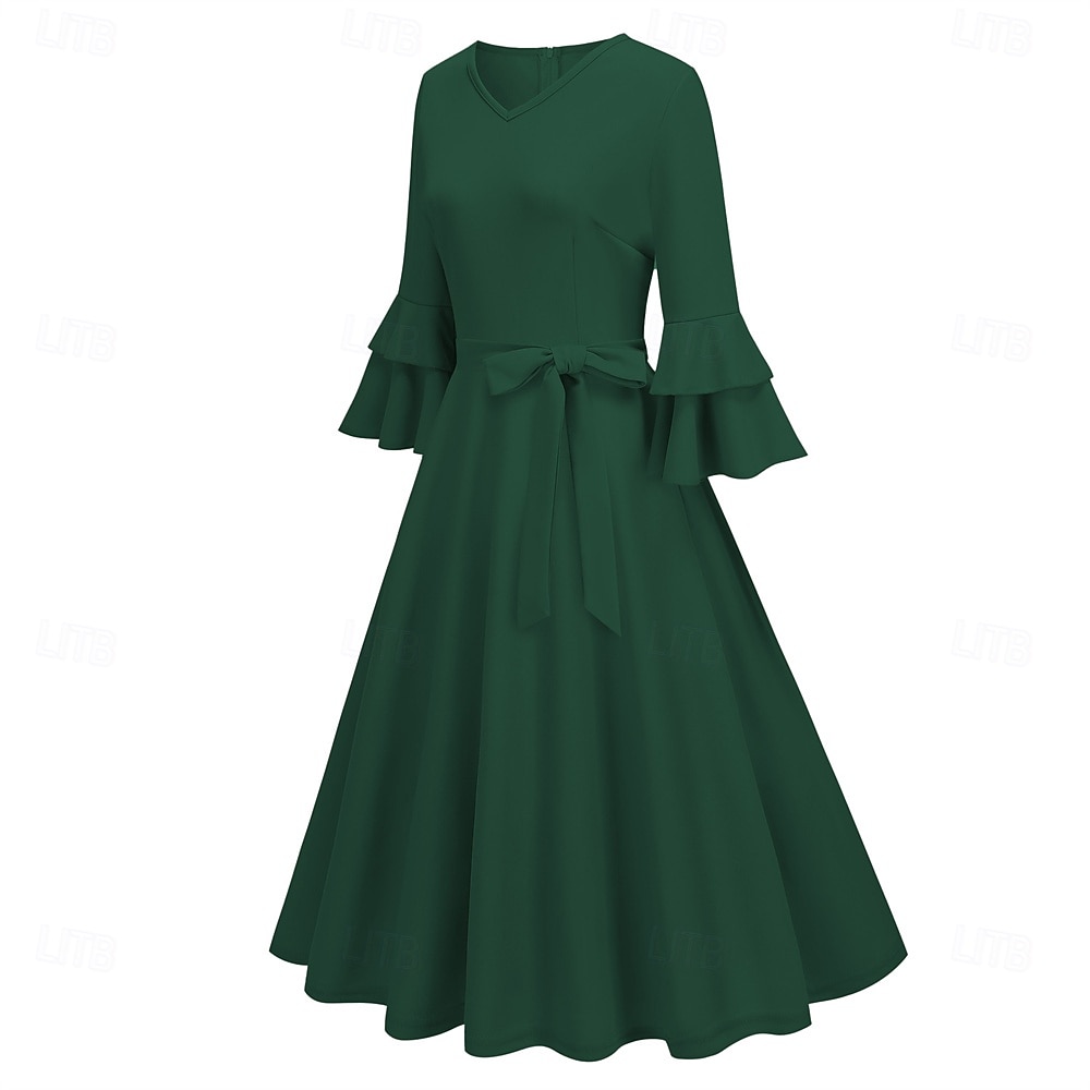 1950s Retro Vintage Dress Flare Dress Solid Color Fancy Dress Women's  Masquerade Event / Party Bachelorette Party Festival Adults' Dress  Homecoming Dresses 2026 - $34.99