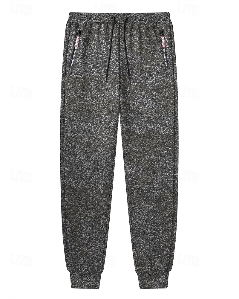 Men's Fleece Pants Sweatpants Joggers Winter Pants Trousers Pocket Drawstring Elastic Waist Plain Comfort Warm Sports Outdoor Daily Fashion Casual Black Navy Blue Micro-elastic 2026 - $21.99 –P13