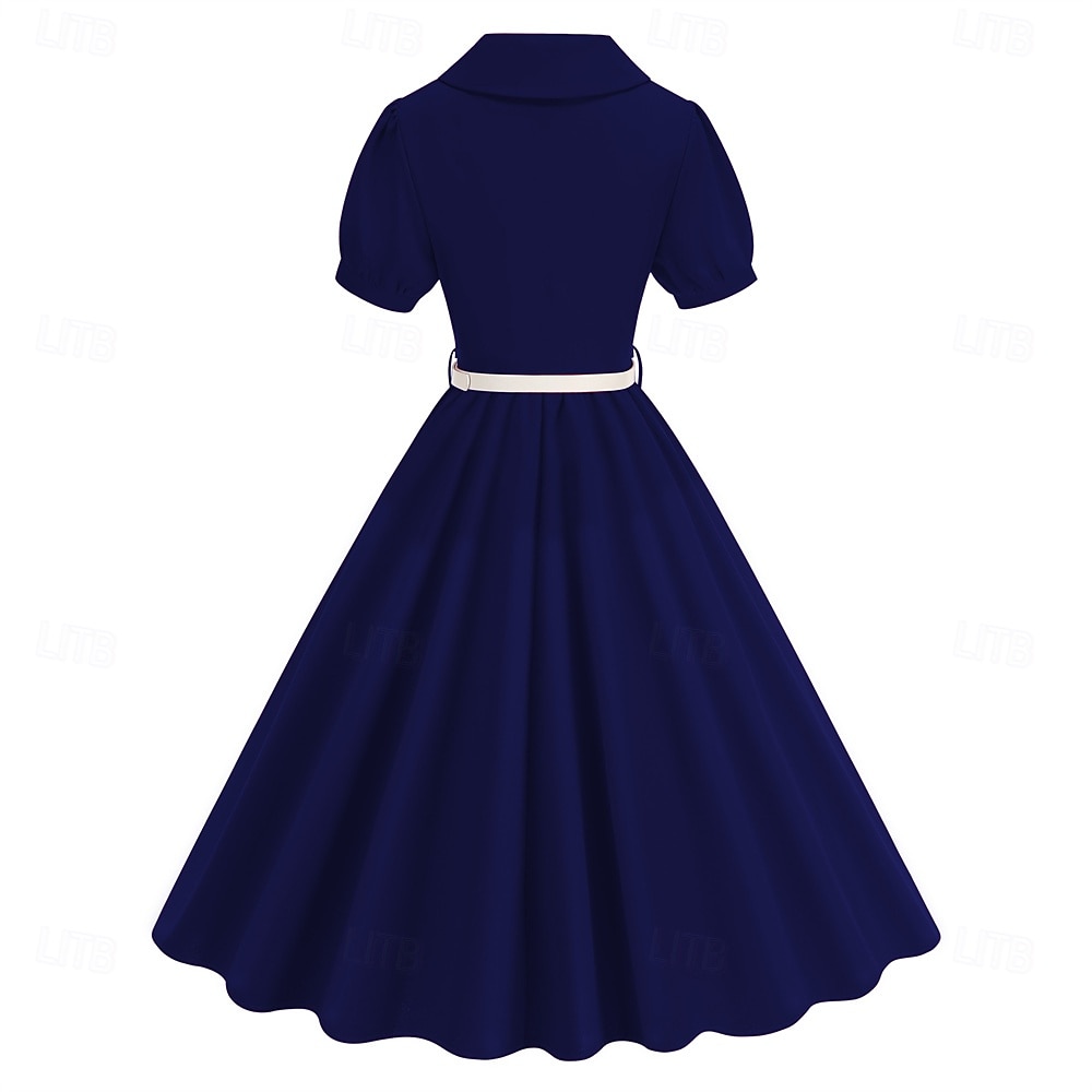 Retro Vintage 1950s Cocktail Dress Dress Flare Dress Solid Color Fancy Dress Women's Masquerade Event / Party Bachelorette Party Festival Adults' Dress Homecoming Dresses 2025 - $34.99 –P2