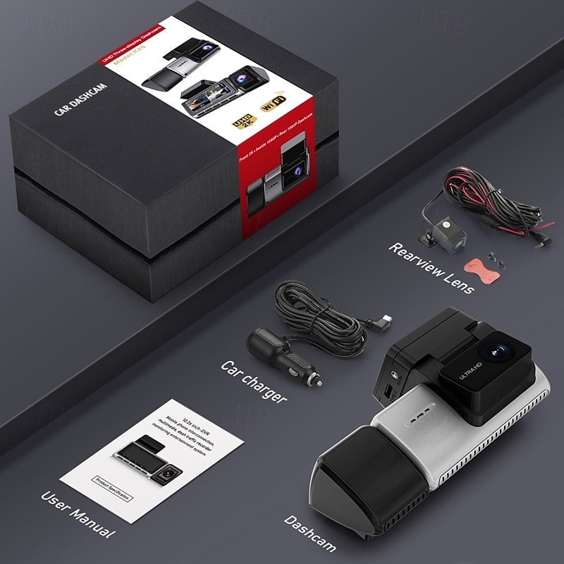 K26 1440P New Design / HD / with Rear Camera Car DVR 150 Degree Wide Angle IPS Dash Cam with WIFI / GPS / G-Sensor 4 infrared LEDs Car Recorder 2025 - $81.99 –P2