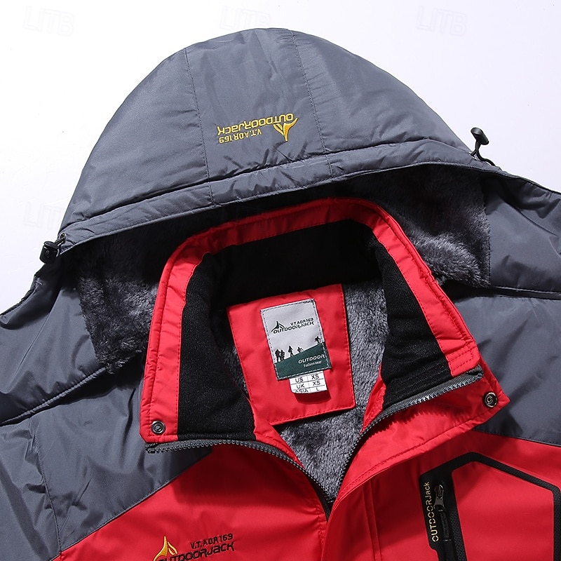 Ανδρικά Χειμωνιάτικα μπουφάν Μπουφάν fleece Αδιάβροχο Jachetă de Drumeție ΕΞΩΤΕΡΙΚΟΥ ΧΩΡΟΥ Καθημερινά Ρούχα Ζεστό Τσέπη Φθινόπωρο Χειμώνας Συνδυασμός Χρωμάτων Μοντέρνα Κομψό στυλ street Με Κουκούλα 2026 - $61.99 –P1