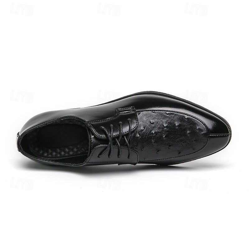 eleganti scarpe oxford in similpelle marrone con punta traforata per uomo | perfette per matrimoni, affari e occasioni formali del 2025 a $54.99 –P8