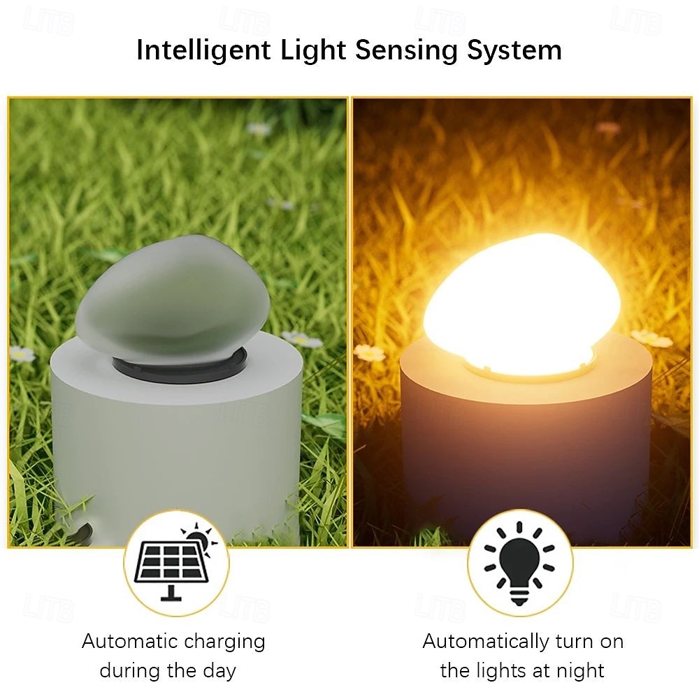 Solar Outdoor Lights Simulate Pebble Decor Lights Waterproof for Garden Patio Terrace Villa Swimming Pool Courtyard Walkway Landscape Decoration 1PC 2026 - $26.99 –P7