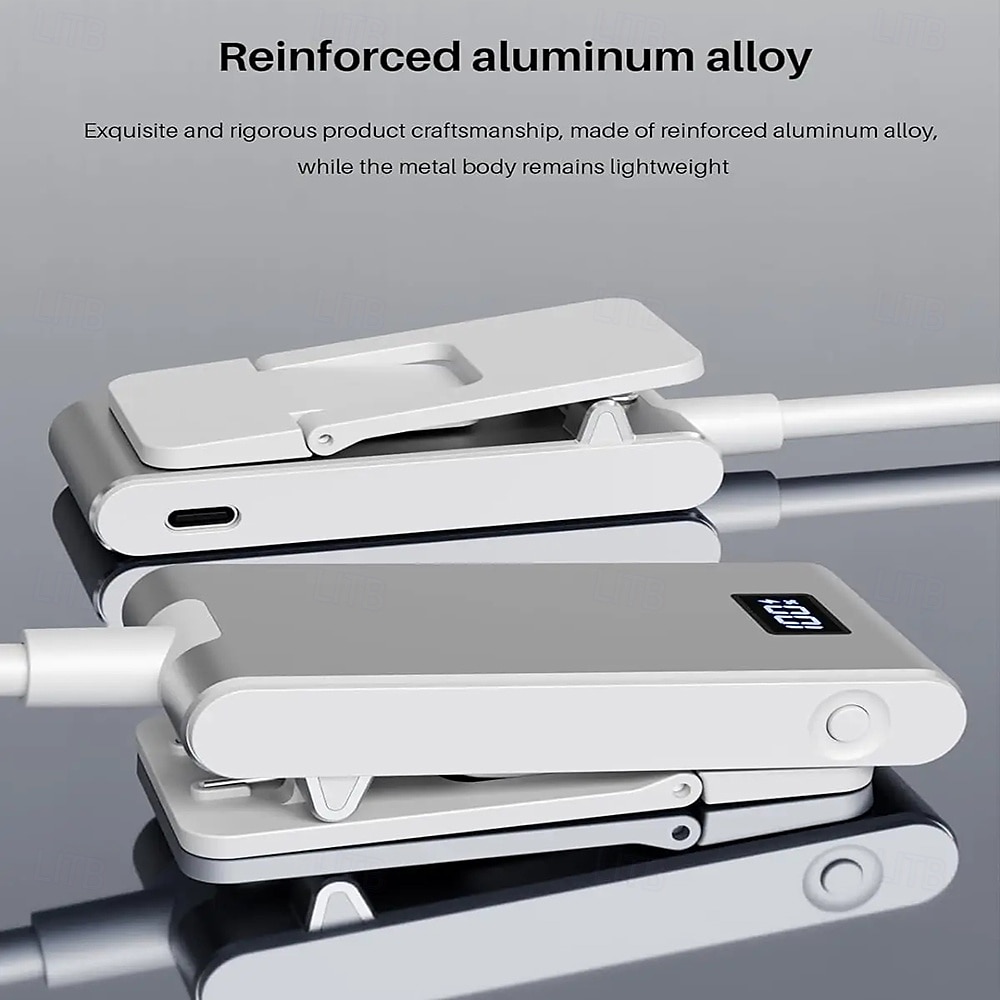 Rechargeable Aluminum Reading Light - 3 Colors, 3 Brightness Levels, Clip-On Mini Book Light, Anti-Blue Light, Flexible Bendable Design for Bedside, Study, and Nighttime Reading 2025 - $43.99 –P8