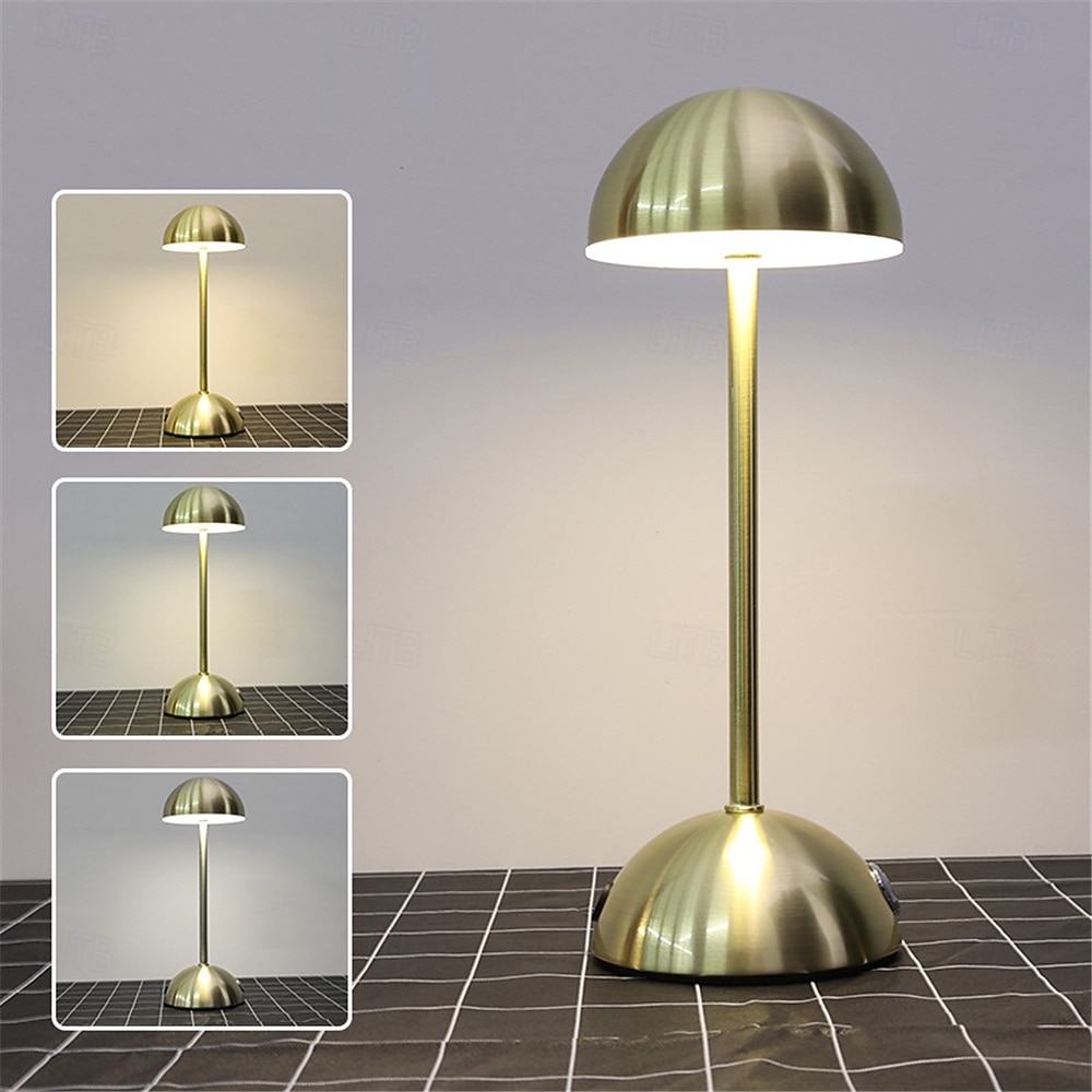 lampada da scrivania retrò in metallo - luce da comodino touch con ricarica wireless tramite USB per casa, soggiorno, camera da letto, 1 pz del 2025 a $45.99 –P1