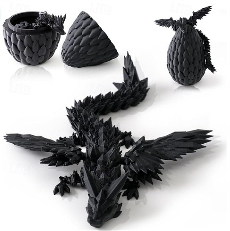 3d-tryckt drake ägg regnbåge flygande drake i färgglada ägg fidget leksak för födelsedagspresent flexibel skrivbord figur dekor 2025 - $35.99 –P7