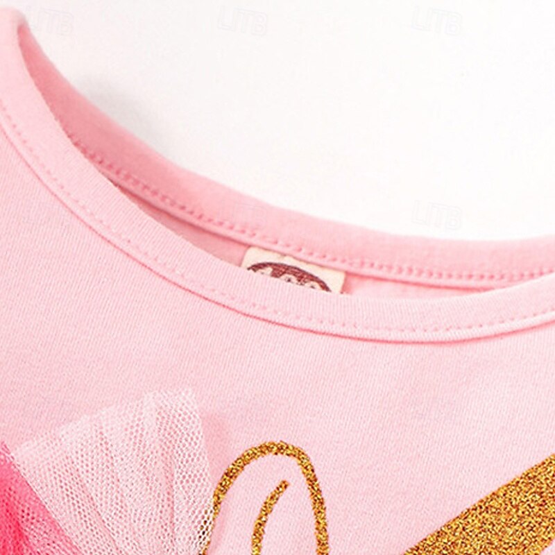 Barn Flickor Klänning Enhörnings Ärmlös Utomhus Ledigt Volang Mode Förtjusande Polyester Ovanför knäet Vardagsklänning A linjeklänning Tyllklänning Sommar Vår 4 år + Rodnande Rosa Purpur Rosenröd 2025 - $24.99 –P6
