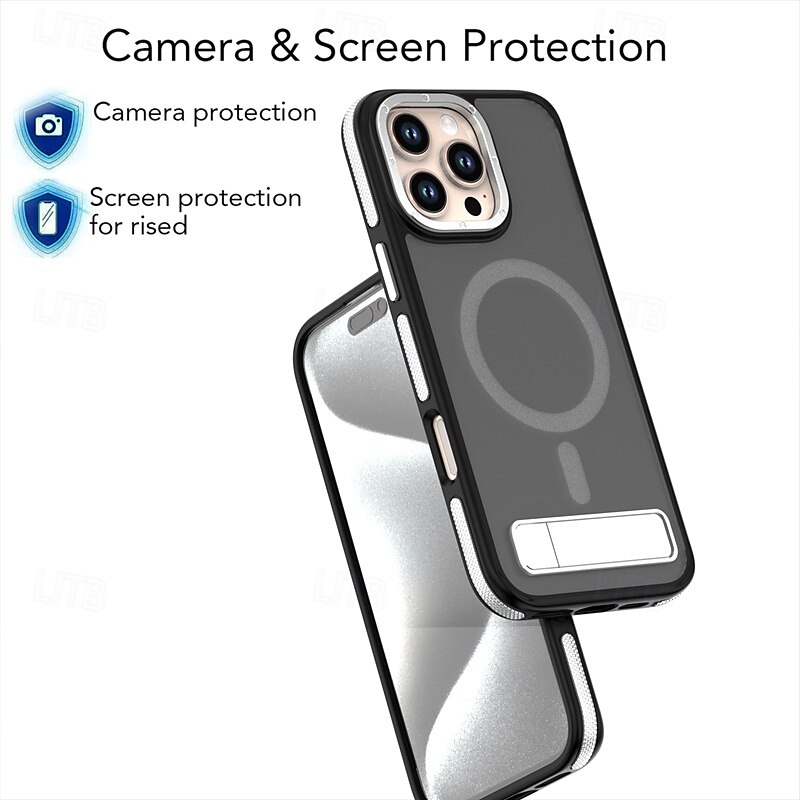 2025年 電話 ケース 用途 iPhone 16 Pro Max プラス iPhone 15 プロマックスプラス iPhone 14 Pro Max Plus バックカバー スタンド付き 磁石バックル 耐衝撃 レトロ風 PC シリコーン  コレクション – $21.99 –P17