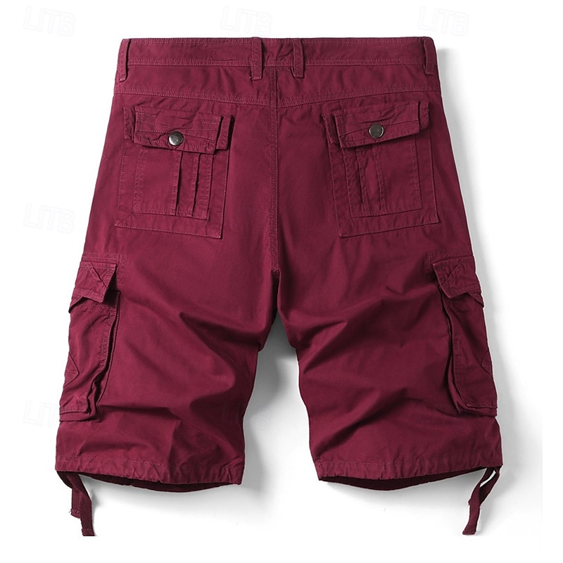 Herr Cargo-shorts Vandringsshorts Militär Sommar Utomhus 10" Ripstop Andningsfunktion Snabb tork Dragkedja fram Shorts Underdelar Knälängd Svart Armégrön Bomull Jakt Fiske Klättring XS S M L XL 2025 - $28.99 –P5