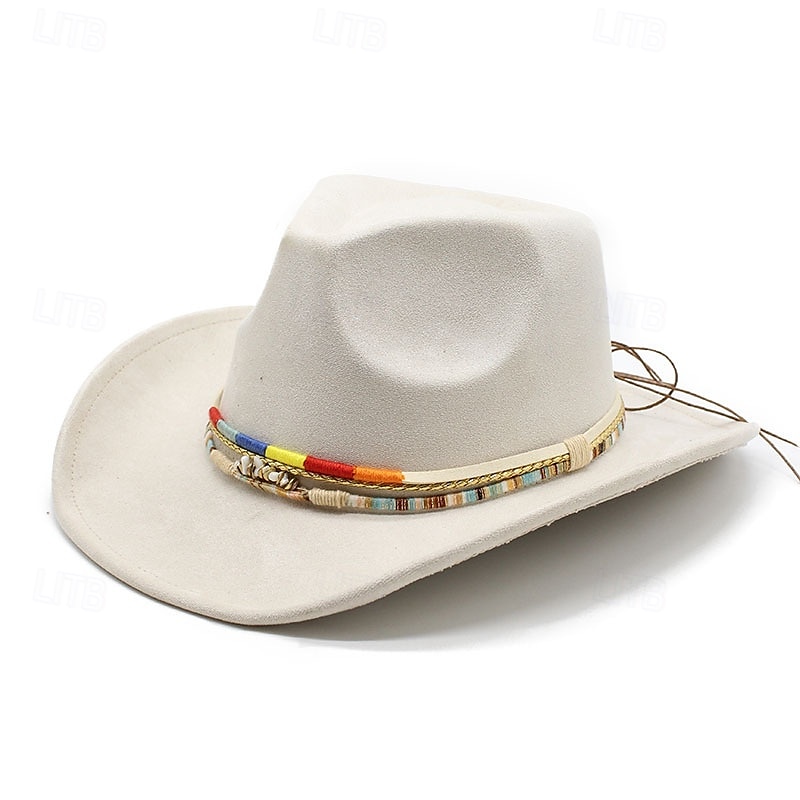 Per uomo Cappello da sole Cappello da cowboy Cappello Fedora Trilby Nero Cammello Lanetta Stile vintage Di tendenza 18esimo secolo Stato del Texas Giornaliero Festa a tema Tinta unita / tinta unita del 2026 a $20.99 –P8