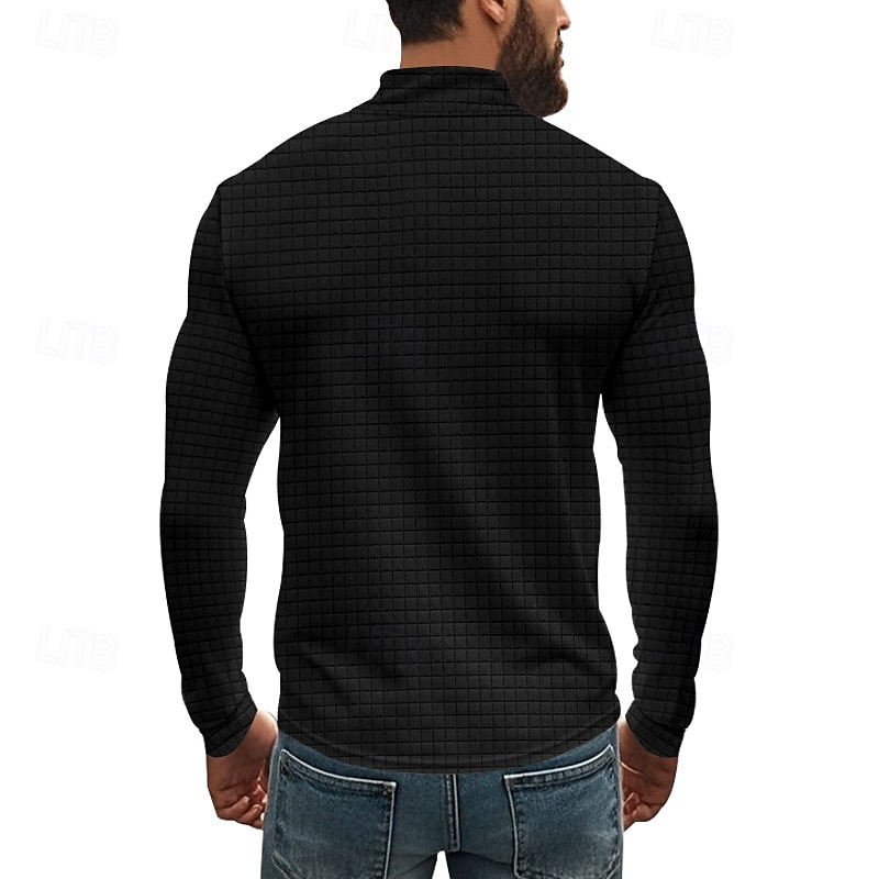 Homme Sweat-shirt Sweat-shirt quart de fermeture éclair Noir Blanche Vin Vert Véronèse Kaki Demi-zip Uni Texturé Sport & Loisir Quotidien Fête Polyester Streetwear Basique Occasionnel Printemps de 2025 ? $21.99 –P17