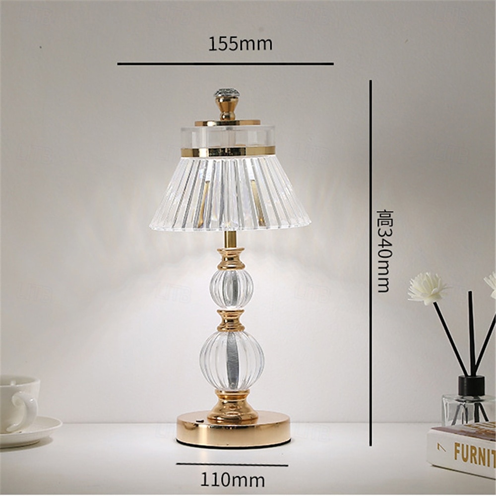 Abajur de mesa de cristal abacaxi recarregável usb - luz noturna de mesa com controle de toque 1 unidade de 2025 por $48.99 –P1