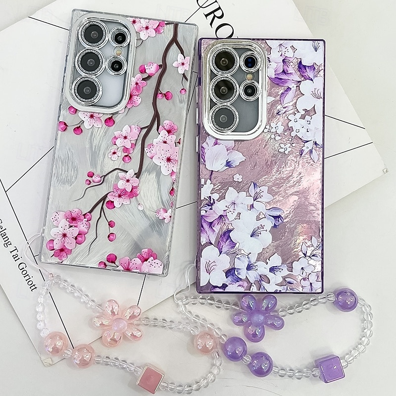 телефон Кейс для Назначение SSamsung Galaxy S24 Ultra S24 Plus S24 S24 ФЭ S23 Ultra А55 А35 А25 А15 5Г S25 Ультра Кейс на заднюю панель с ремешком на запястье Защита от удара Ретро ТПУ ПК 2025 - $15.99 –P5