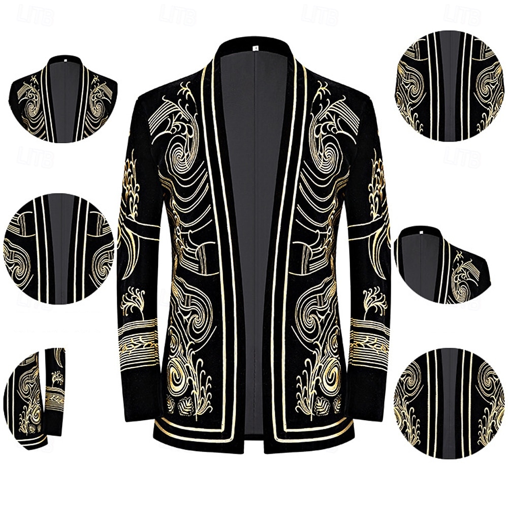 Retro Řvoucí 20s 20. léta 20. století Úbory Obleky a blejzry Velký Gatsby Gentleman Pánské Plesová maškaráda Párty Večírek loučení se svobodou nevěsty Dospělé Kabát Kalhoty Celý rok 2025 - $133.99 –P7