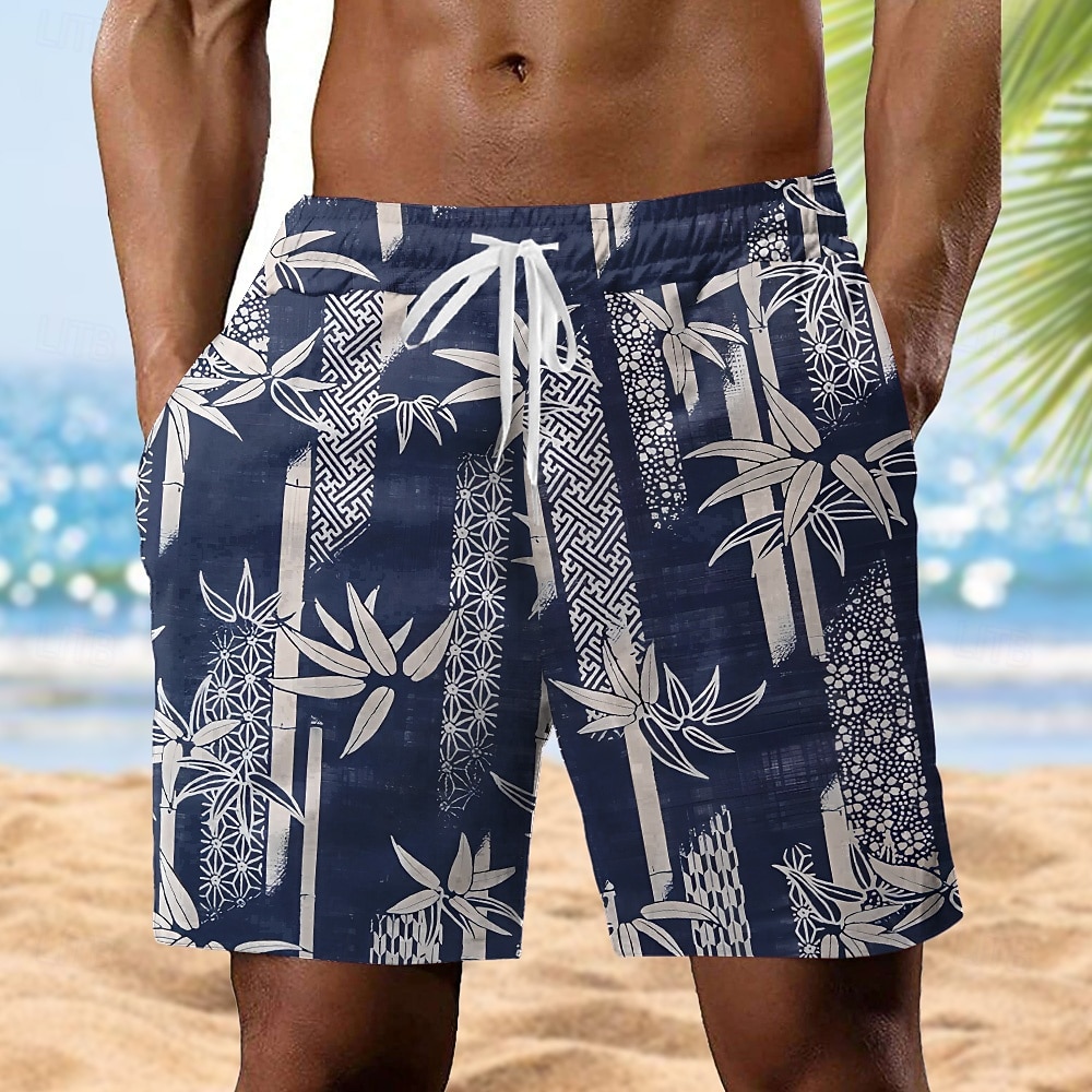 Men's Tree Plants Tropical Shorts Summer Shorts Beach Shorts Mid Waist Streetwear Hawaiian Casual Daily Holiday Drawstring Pocket Elastic Waist Designer Clothing Apparel 2026 - $20.99 –P1