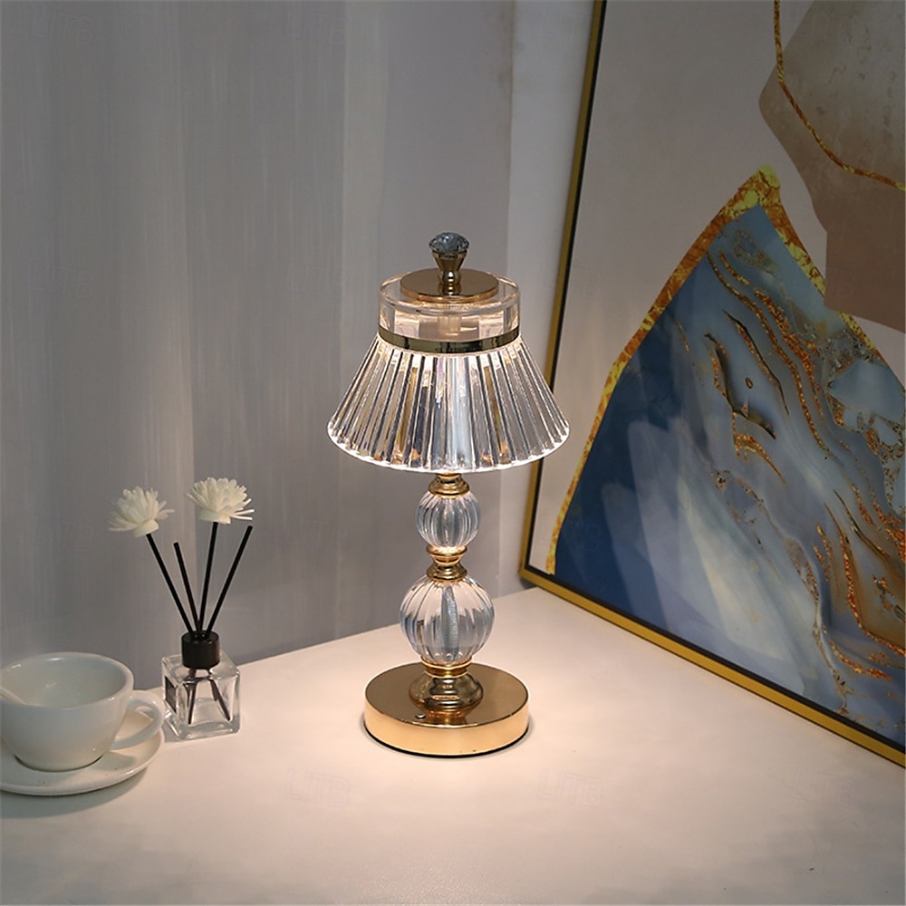 Abajur de mesa de cristal abacaxi recarregável usb - luz noturna de mesa com controle de toque 1 unidade de 2025 por $48.99 –P3