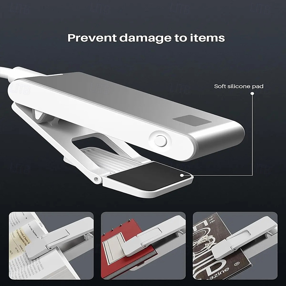 Rechargeable Aluminum Reading Light - 3 Colors, 3 Brightness Levels, Clip-On Mini Book Light, Anti-Blue Light, Flexible Bendable Design for Bedside, Study, and Nighttime Reading 2025 - $43.99 –P9