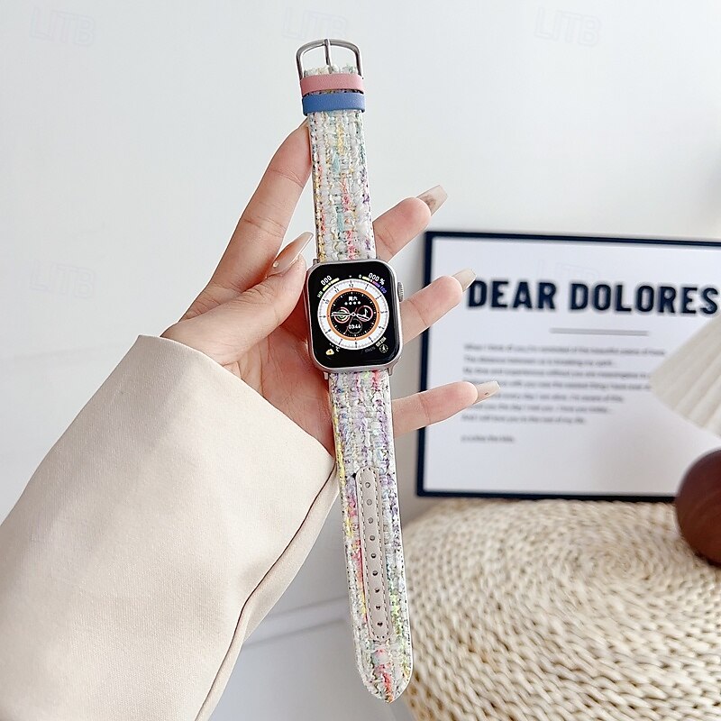 Solo Loop Συμβατό με Ζάντα ρολογιού Apple Watch 38mm 40mm 41mm 42mm 44mm 45mm 49mm Ρυθμιζόμενο Ύφασμα Ανταλλακτικό λουράκι ρολογιού για iwatch Ultra 2 Series 9 8 7 SE 6 5 4 3 2 1 2025 - $17.99 –P9