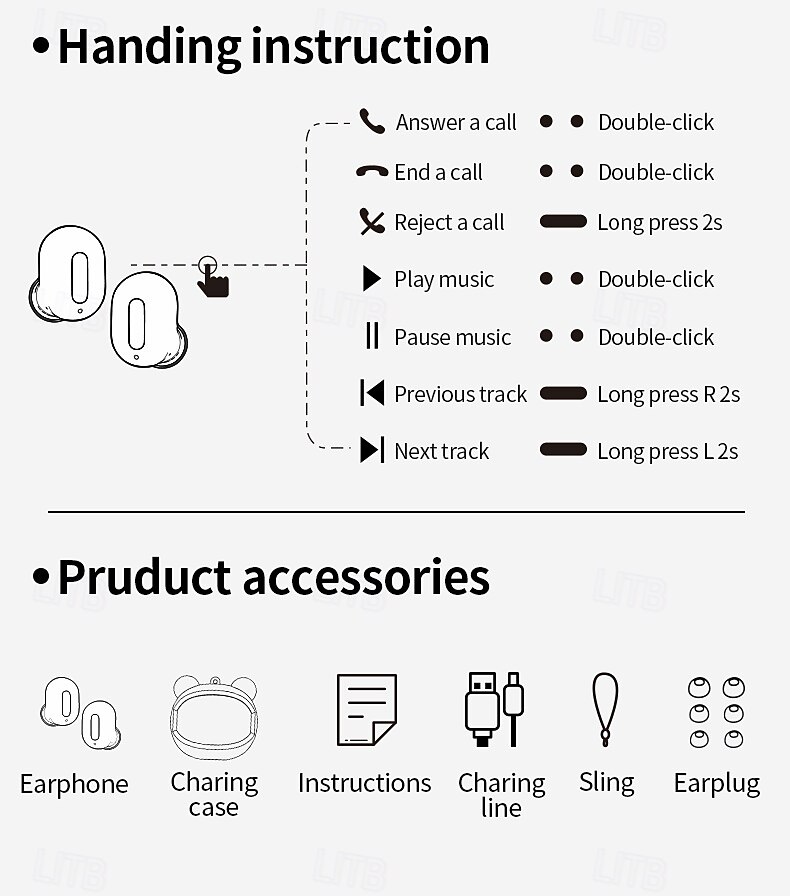 G05D True Wireless Headphones TWS Earbuds In Ear Bluetooth 5.3 Sports Ergonomic Design Long Battery Life for Apple Samsung Huawei Xiaomi MI  Fitness Camping / Hiking Running Mobile Phone Travel 2025 - $25.99 –P9