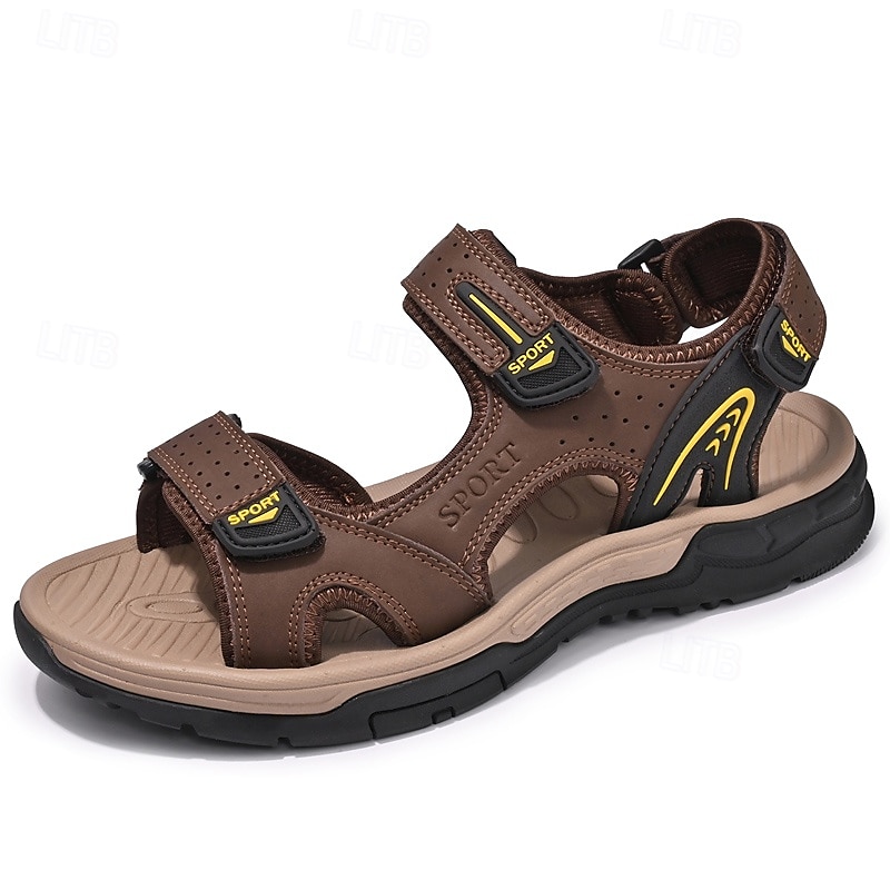 sandali sportivi da uomo marroni per l'esterno con cinturini regolabili e suola antiscivolo - comode scarpe estive per escursioni, spiaggia e abbigliamento casual del 2025 a $54.99 –P2