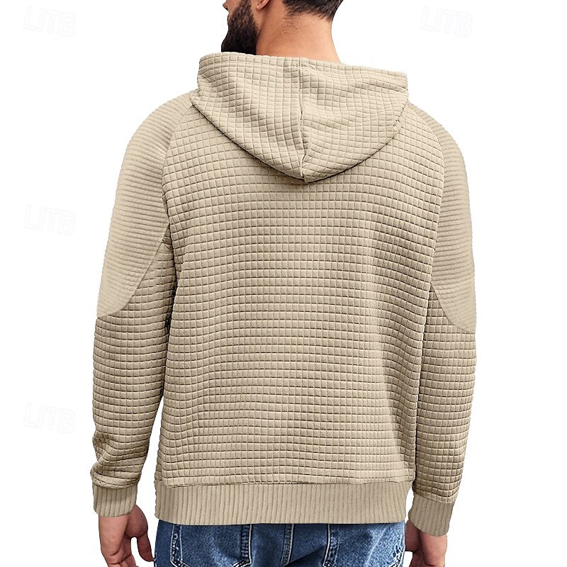 Herr Huvtröja Svart Vit Kaki Ljusgrå Mörkgrå Huva Slät Framficka Strukturerad Sport & Utomhus Dagligen Helgdag Polyester Streetwear Grundläggande Ledigt Vår & Höst Kläder Pull Tröjor Långärmad 2025 - $24.99 –P2