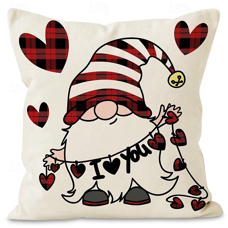 Wedding Heart Gnomes Decorative Toss Pillows Cover 1PC Soft Square Cushion Case Pillowcase for Bedroom Livingroom Sofa Couch Chair 2025 - $12.99 –P8