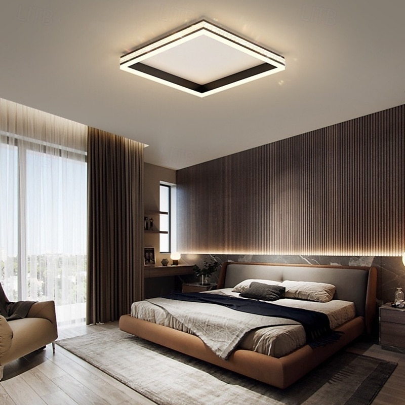Lâmpada de teto quadrada led com escurecimento contínuo cor da luz luz de teto comutável 50cm 110-240v de 2025 por $287.99 –P1