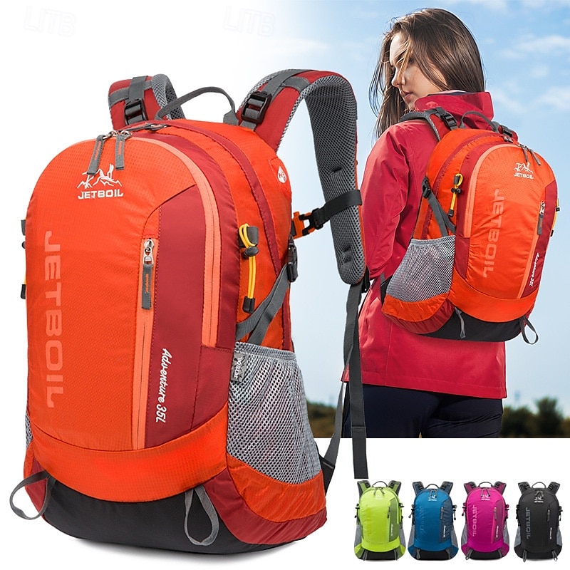 20-35 L Mochilas de Escalada Mochila para Excursão Zíper Bolso multi - Vestível Durável Ao ar livre Equitação Campismo Militar Náilon Preto Azul Roxo de 2025 por $58.99 -P1