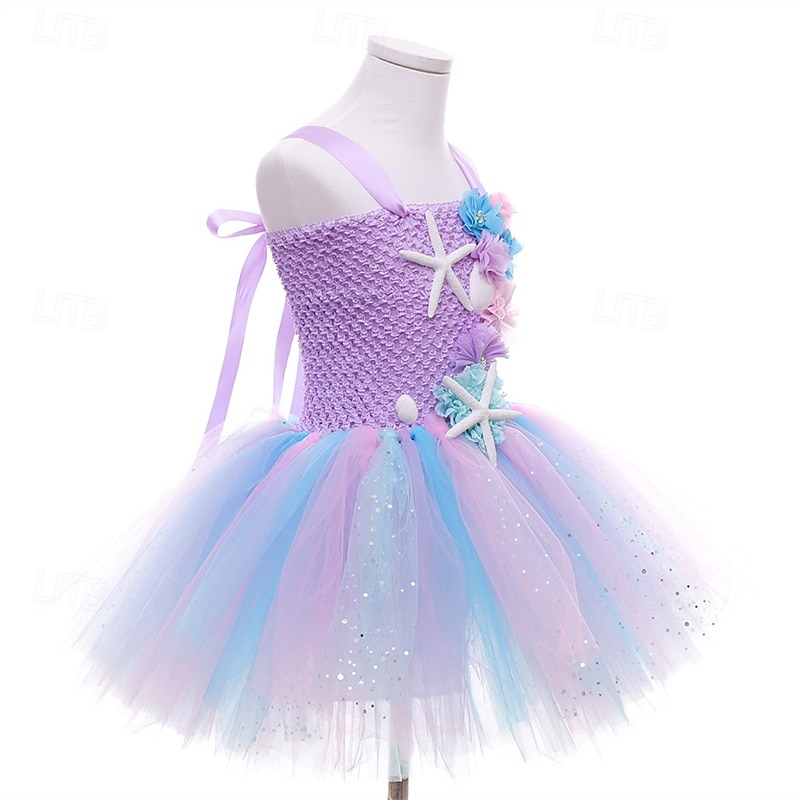 Book Week 2026 Kids Girls' Party Dress Rainbow Flower Sleeveless Performance Birthday Beautiful Sweet Knee-length Party Dress Swing Dress A Line Dress Summer 4-12 Years Pink Purple Light Blue 2026 - $31.99 –P2