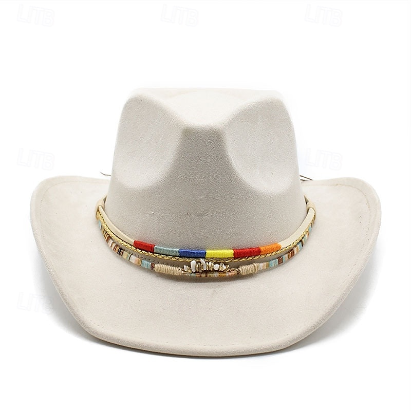 Per uomo Cappello da sole Cappello da cowboy Cappello Fedora Trilby Nero Cammello Lanetta Stile vintage Di tendenza 18esimo secolo Stato del Texas Giornaliero Festa a tema Tinta unita / tinta unita del 2026 a $20.99 –P7