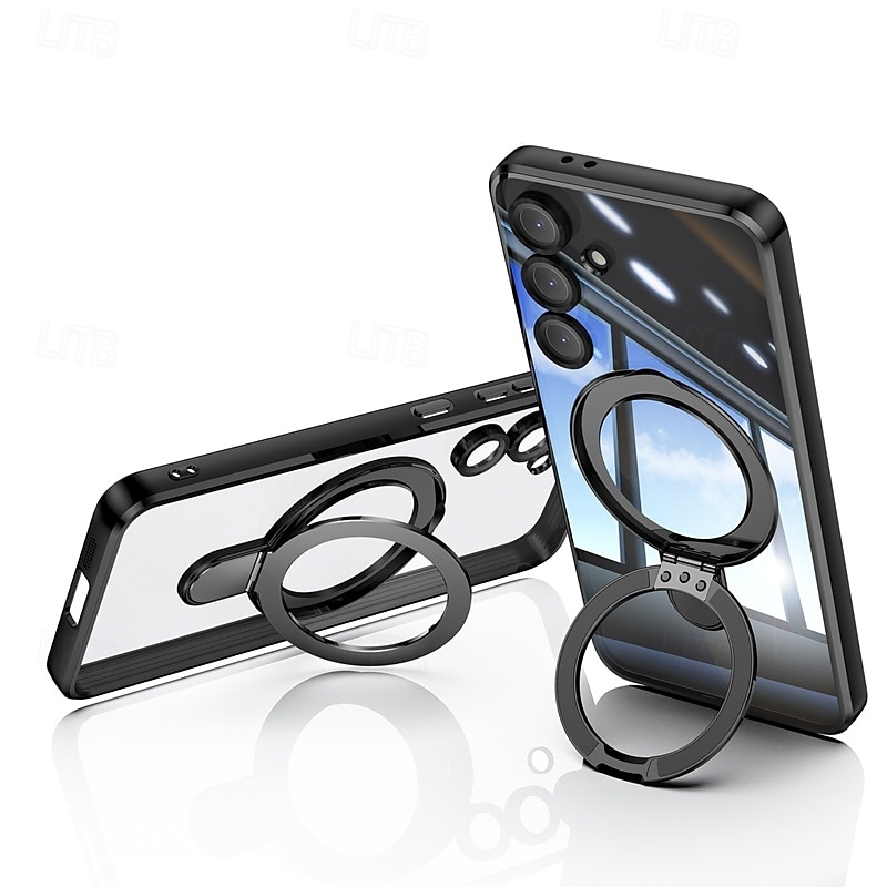Handyhülle für Samsung Galaxy S24 Ultra S24 Plus S24 FE S25 Ultra Rückseite mit Ständerhalter magnetische Unterstützung kabelloses Laden Retro Beschichtung 2025 - $18.99 –P5